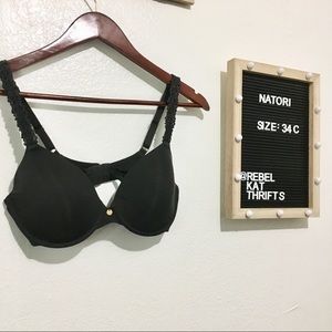 Natori Black Luxe T-shirt Bra 34 C